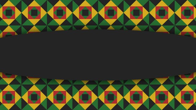 Seamless Abstract Video Background For Juneteenth Day and Horizontal Copy Space