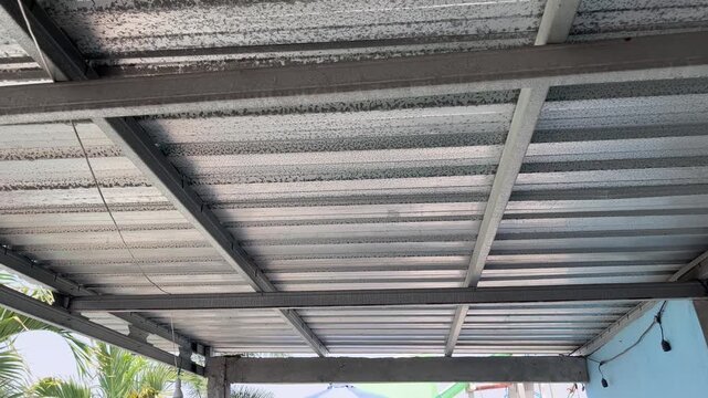 Galvanized Corrugated Metal Roof Construction Details Outdoors