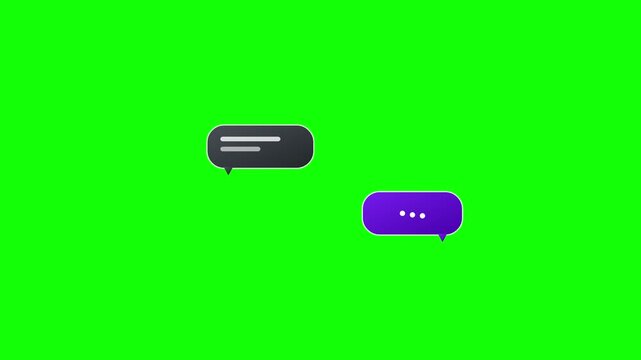 Speech Bubble Chat Support Animation, Customer Service Concept
