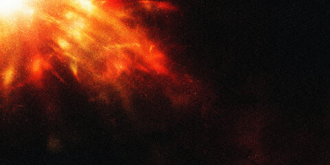Abstract fire explosion background with glowing orange sparks and copy space © Nasrin