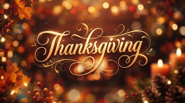 A warm and festive thanksgiving celebration gathering with loved ones and expressing gratitude
