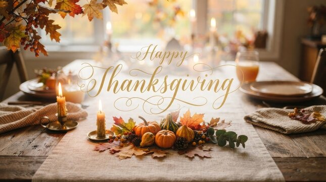 A warm and cozy thanksgiving feast celebrating gratitude with family and delicious food together