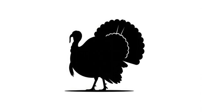 A striking silhouette of a turkey embodies the spirit of the upcoming thanksgiving holiday season