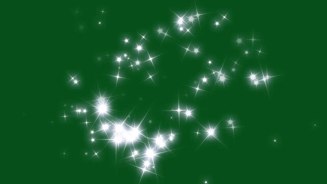 Fairy doodle glittering stars shimmering starlight trail sparkle animation, transition effect, fantasy light motion line, magic trail sparkling glitter star dust green screen cute animation 4k