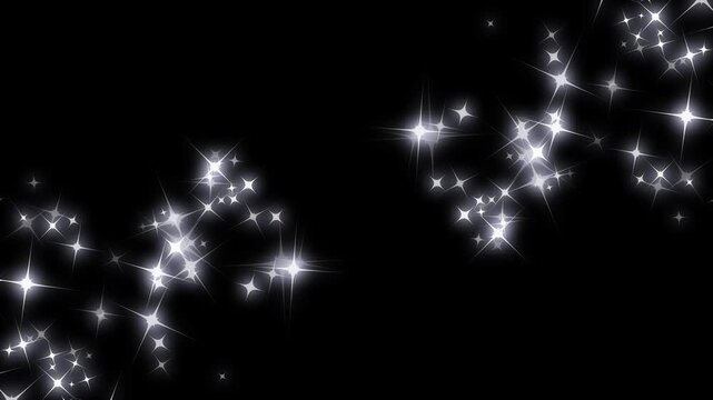 Luxury glitter sparkle star trail cute animation, magic sparkle glitter line, sparkle transition effect video, sparkle glow shimmer black screen, magical sparkle dust particle twinkle effect. 4k