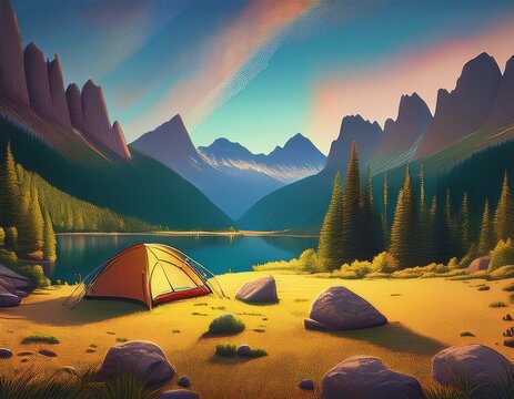 camping in some of the most beautiful landscapes in the world generative ai