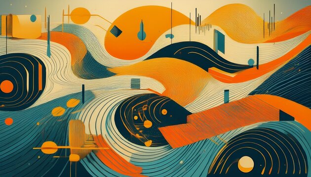 minimalist pattern design showing text field notes on flow
