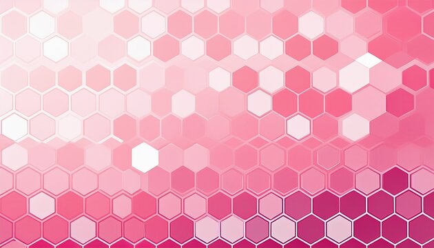 hexagonal pattern with pink and white color gradient background