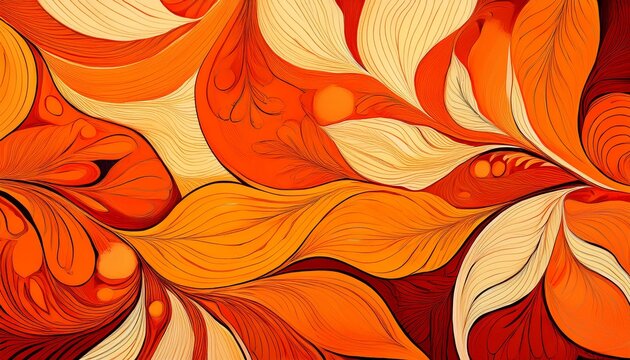 contemporary orange pattern