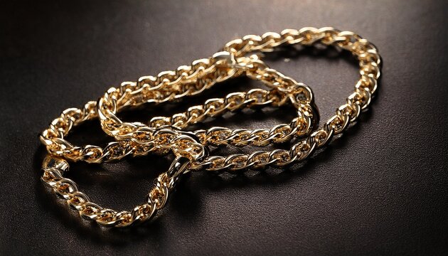 gold chain on