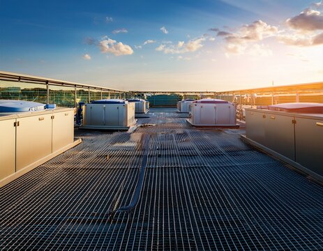 hvac air chillers on rooftop units air conditioner for large industry air cooling tower system