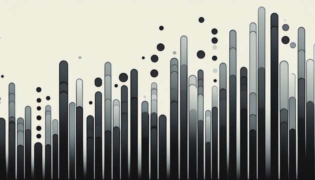 abstract graphic design with descending columns of rounded shapes