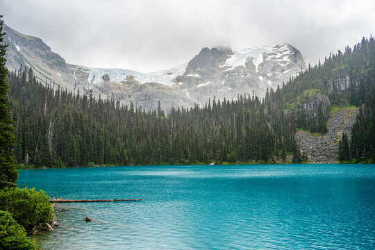 Middle Joffre Lakes In the Rain, British Columbia