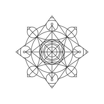 Geometric Sacred Geometry Mandala Line Art