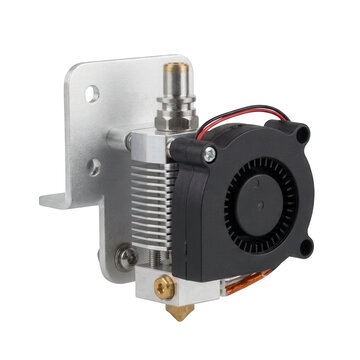 3D printer extruder hotend assembly isolated on transparent background