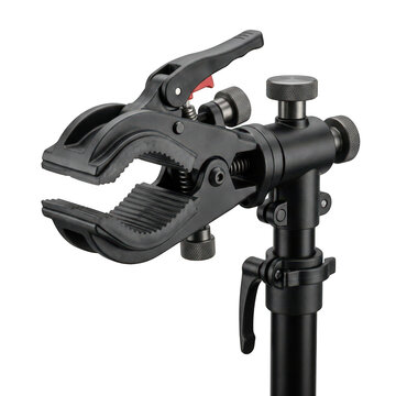 Professional photography light stand clamp isolated on transparent background