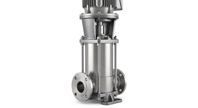 Industrial Multi Stage Vertical Centrifugal Water Booster Pump Isolated on White Background/ Vertical Multistage Centrifugal Water Booster Pump