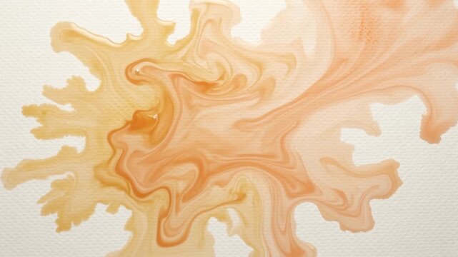 Watercolor pigment spreading and blending on textured paper artistic background video