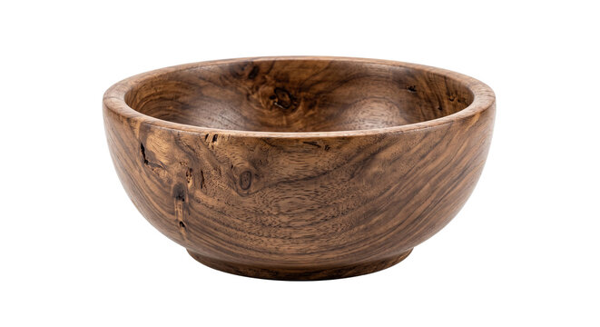 wooden bowl isolated on transparent background