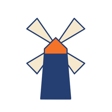 Flat Windmill Icon