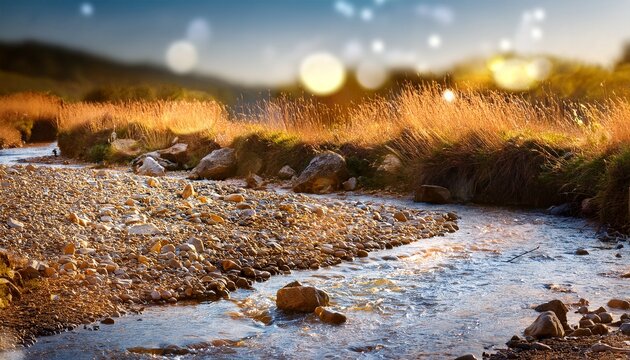 small naturally tin ore sifting from streams process of panning for minerals