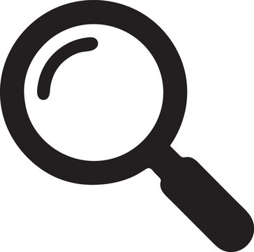 Magnifying glass vector line icon illustration for search and zoom symbol