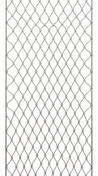 Galvanized steel chain link fence mesh in a diamond pattern  