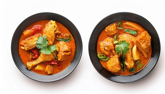 doro wat spicy chicken stew food dish top view isolated on a white background