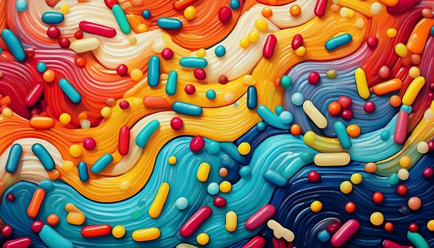 seamless colorful sprinkle pattern playful design bright colors clean background