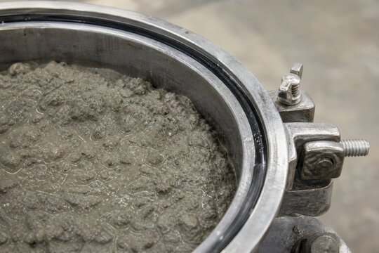 Concrete air content testing - a meter gasket and clamp detail