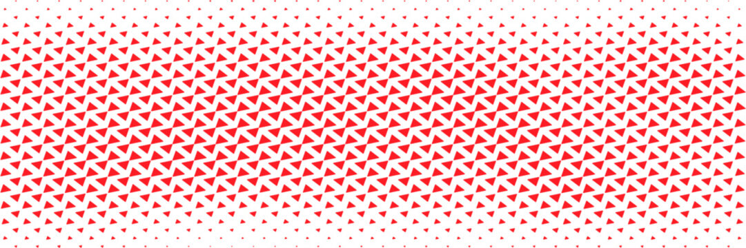 Red triangle halftone pattern vector illustration for modern abstract background, geometric texture, poster, banner, branding and digital design