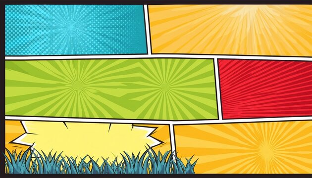 blank comic panel board page design