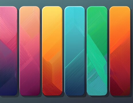 ste of colorful banners for photoshop editing
