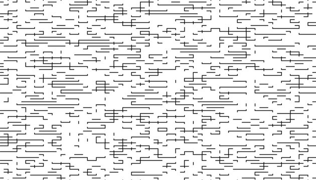 Black and white abstract pattern with random transition of lines for sporty background and binary design element. Vector format illustration. Eps10 