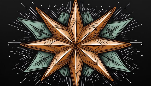 asterisk hand drawn shape