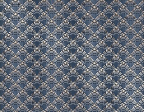 fish scale pattern editable stroke seamless patter for tile backgrounds posters luxury design wavy design etc elegance futuristic creative design