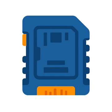 Blue and orange SD card icon