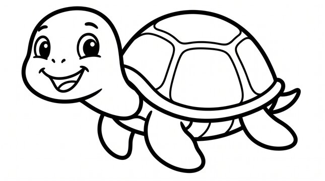 Simple baby turtle coloring page