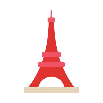 Eiffel Tower flat illustration