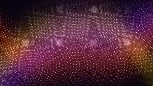 Abstract background of dark purple and orange gradient with subtle hexagonal dot pattern, perfect for modern design and digital art