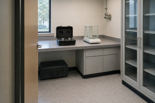 Laboratory balance calibration - reference weights during temperature acclimatization