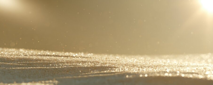 Sunlight illuminating fine textured surface with airborne particles