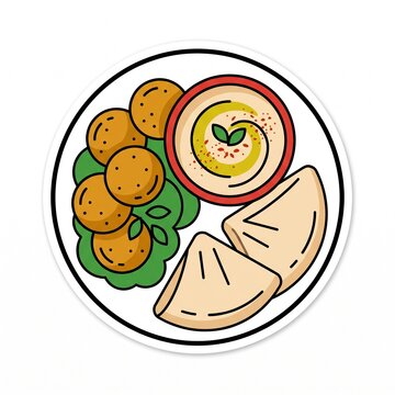 Sticker Falafel Humus by KR