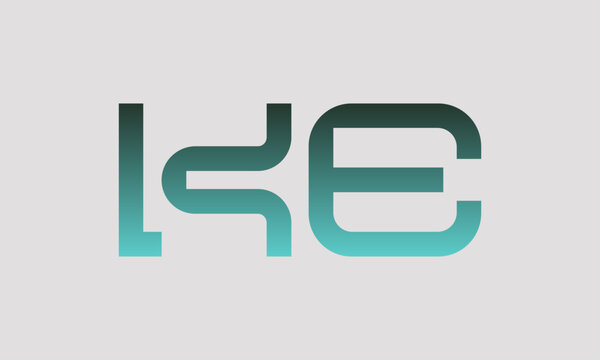 KE initials monogram letter text alphabet logo design
