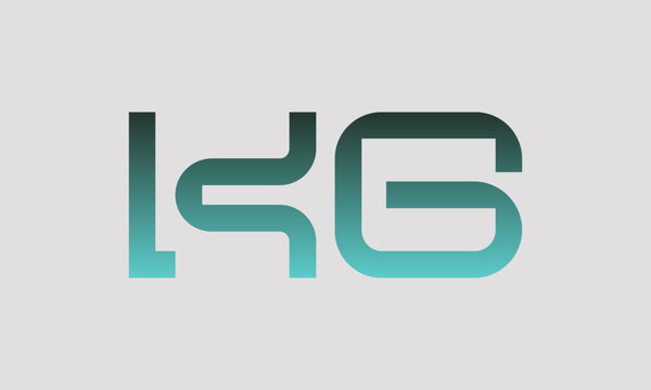KG initials monogram letter text alphabet logo design