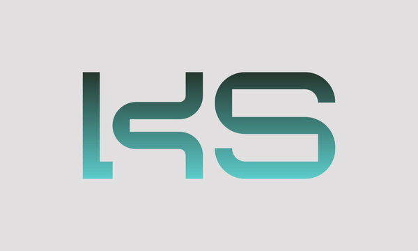 KS initials monogram letter text alphabet logo design