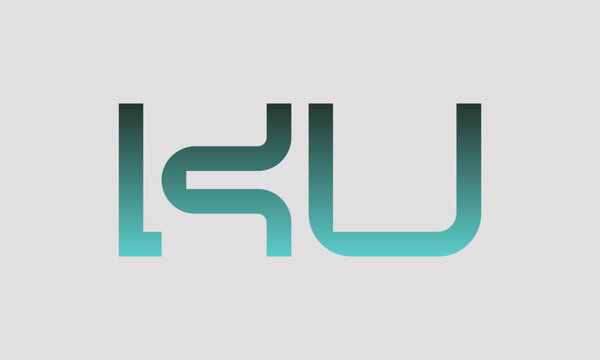 KU initials monogram letter text alphabet logo design