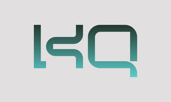 KQ initials monogram letter text alphabet logo design