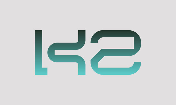 KZ initials monogram letter text alphabet logo design
