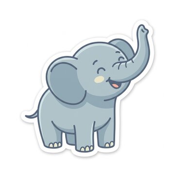 Sticker Happy Elephant by KR